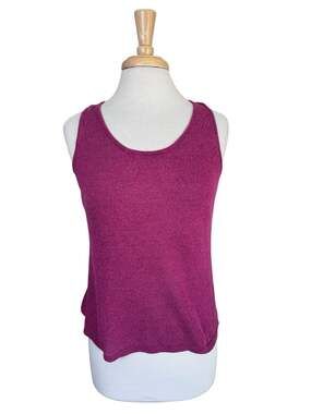 EILEEN FISHER Linen Blend Knit Sleeveless Top in Rose Pink Size Medium Womens